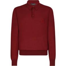 Dolce & Gabbana Red Shirts Dolce & Gabbana Cashmere Logo Polo Sweater multi