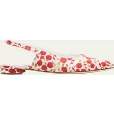 Manolo Blahnik 42 Halbschuhe Manolo Blahnik Red & Off-White Sawra Ballerina Flats 9069 Yellow Print IT