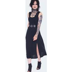 Unisex - XXL Kjoler Jawbreaker moon belt sleeveless midi dress black