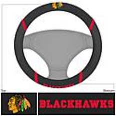 Steering Wheel Cover Licensing Solutions Officially Licensed NHL Blackhawks Embroidered Steering Wheel Cover