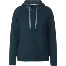 Cecil Sweatshirt with Structure - Strong Petrol Blue