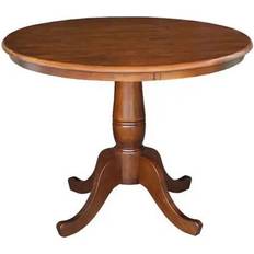 SlickBlue Round 36-inch Solid Wood Kitchen Pedestal Dining Table