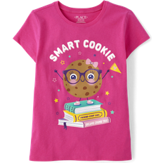 The Children's Place Girl's Smart Cookie Graphic Tee - Pink Glow