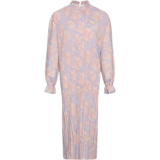 Noella Rebecca Long Dress - Lavender/Apricot Print