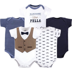 Little Treasures Baby's Cotton Bodysuits 5-pack - Handsome Fella