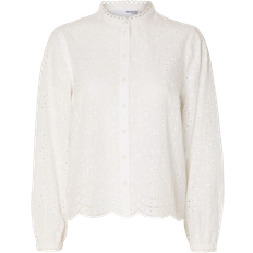 Bluser Selected English Embroidery Shirt - Bright White