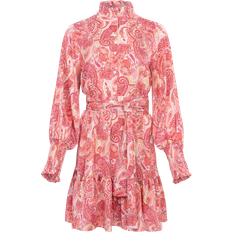 Dame - Polyester Kjoler Osmine Of Nor Saga Wide Dress - Coral Paisley