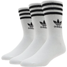 Herren - Weiß Unterwäsche Adidas Mid Cut Crew Socks 3-pack - White/Black