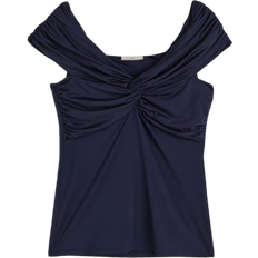 Blau - Damen - Miniröcke Bekleidung H&M Off Shoulder Top - Navy Blue