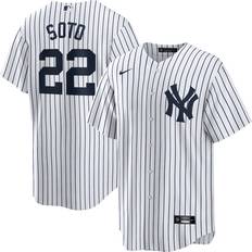 Nike New York Yankees Game Jerseys Nike Juan Soto New York Yankees White Home Replica Player Jersey