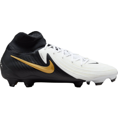 Firm Ground (FG) - Nike Phantom - Unisex Soccer Shoes Nike Phantom Luna 2 Pro FG High-Top - White/Metallic Gold Coin/Black