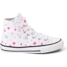 Converse Little Kid's Chuck Taylor All Star 1V Hi - White/Pink/Silver/Stars