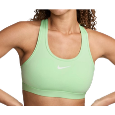 Nike Women's Swoosh Medium Support Padded Sports Bra - Vapour Green/White