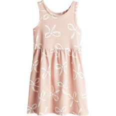 Kjoler H&M Kid's Patterned Cotton Dress - Powder Pink/Bows (1157735073)