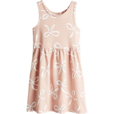 H&M Kid's Patterned Cotton Dress - Powder Pink/Bows (1157735073)