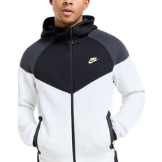 Nike Weiß Pullover Nike Men's Tech Fleece Hoodie - Black/White/Grey