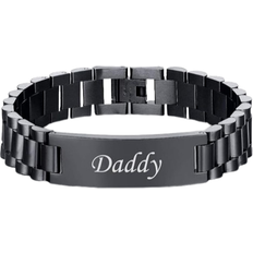 Vnox Masculine Watch Band Bracelet - Black