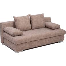 Kunststoff - Schlafsofas Collection AB Beane Cappuccino Brown Sofa 200cm 3-Sitzer