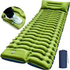 Fun Pac Yuzonc Camping Sleeping Pad with Pillow Built-in Foot Pump Inflatable