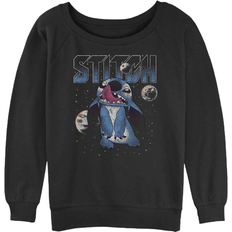 Hot Topic Girl's isney Lilo & Stitch Planet Stitch Slouchy Sweatshirt - Black