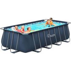 Evajoy Metal Frame Rectangular Pool Set 4.3x2.1x1.2m