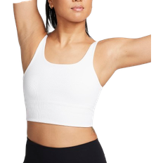 Nike Zenvy Rib Women's Light Support Non Padded Longline Sports Bra - White