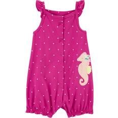 Carter's Baby Seahorse Snap-Up Cotton Romper - Pink