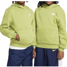 Nike Big Kid's Sportswear Club Fleece Pullover Hoodie - Pear/White