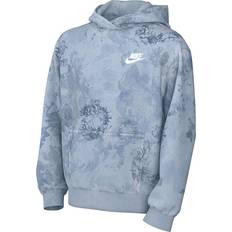 Nike Big Kid's Sportswear Club Fleece Pullover Hoodie - Light Armory Blue/White (FN8737-440)