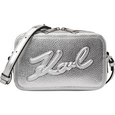 Karl Lagerfeld Umhängetaschen Karl Lagerfeld K/skuare Grainy Camera Bag, Woman, Silver, Size: One size