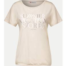 Beige T-Shirts Street One T-Shirt mit Wording