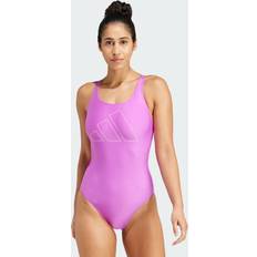 Adidas Dame Badetøy Adidas Big Bars Y-Back Swimsuit Purple Burst 36&quot;