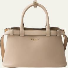 Prada Handbags Prada Grain Leather Top-Handle Bag F0485 TRAVERTINO