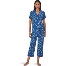 Blue - Women Sleepwear Lauren Ralph Lauren Women's 2-Pc. Printed Capri Pajamas Set Navy Print