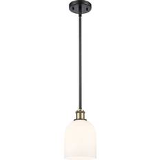 Innovations Lighting Ballston Bella Black Antique Brass/Glossy White Pendant Lamp 5.5"