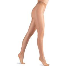 White - Women Support Pantyhose LECHERY Women's Matte Skin 1-Pack 15 Denier Tights Natural L/XL