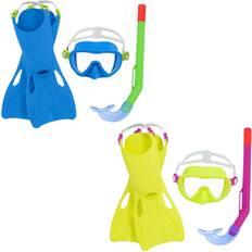 Schnorchel-Sets Bestway Diving Goggles with Snorkle and Fins Multicolour 24-27 1 Unit