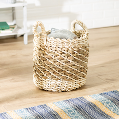 Baskets on sale Honey Can Do Small Tea Stained Woven with Basket