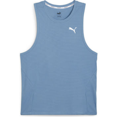 Puma Men Tank Tops Puma Men's Run Favorite Moisture-Wicking Logo Tank Zen Blue