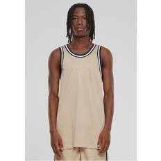 Beige - Herren Tanktops Urban Classics Mesh Tanktop für Herren Beige