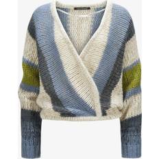 Gull Cardigans Luisa Cerano Luisa Cerano Crossover Gold Fleck Knitted Cardigan Col: 2423 Blue, Siz