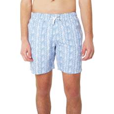 Blue - Women Swimming Trunks Slate & Stone Men's Cabo Herringbone 6-Inch Swim Shorts Blue