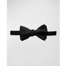 Eton Ties Eton Solid Grosgrain Bow Tie-Ready Tie BLACK NO SIZE