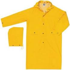 Men - Yellow Coats River City Clocks MCR Safety 200CX5 Classic Rain Coat, 5X-Large, .35mm, PVC/Polyester, Detachable Hood, Yellow