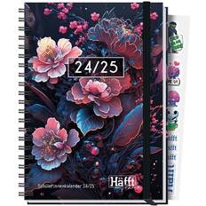 Monat Kalender Häfft PLANER 24/25 Premium Schüler-Kalender Bloom