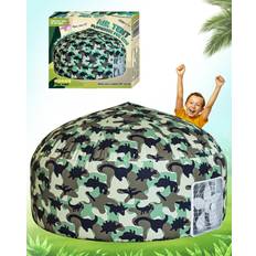 Toys SKYWIN Air Tent Playhouse for Kids Dino-Camo Classic 77x50 Inches Inflatable Kids Tent Sets Up and Stores Away in Seconds Fan NOT Included