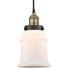 Innovations Lighting 616-1PH-11-6 Black Antique Brass/Matte White Pendant Lamp 6"