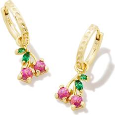 Kendra Scott Earrings Kendra Scott Cherry Gold Huggie Earrings in Berry Kyocera Opal One Size