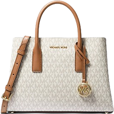 Taschen damen michael kors Michael Kors Ruthie Small Signature Logo Satchel - Vanilla/Acorn