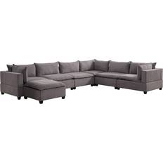 Latitude Run Kleio Light Gray Sofa 158" 7